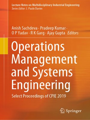 cover image of Operations Management and Systems Engineering